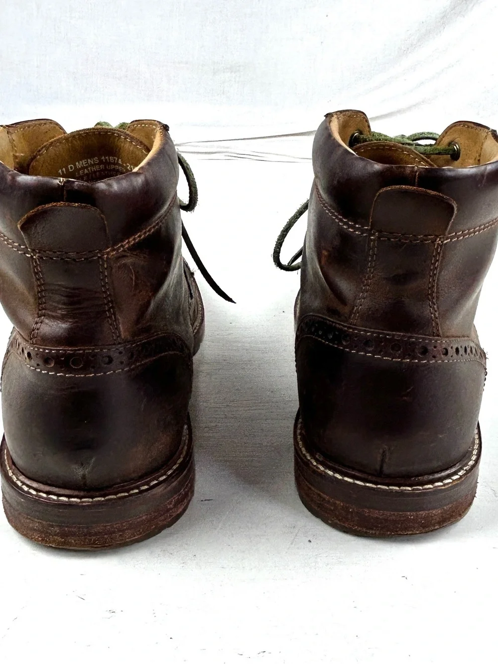 Florsheim Brown Leather Wingtip Brogue Cap Toe Boots, Men’s 11D 11874-215
